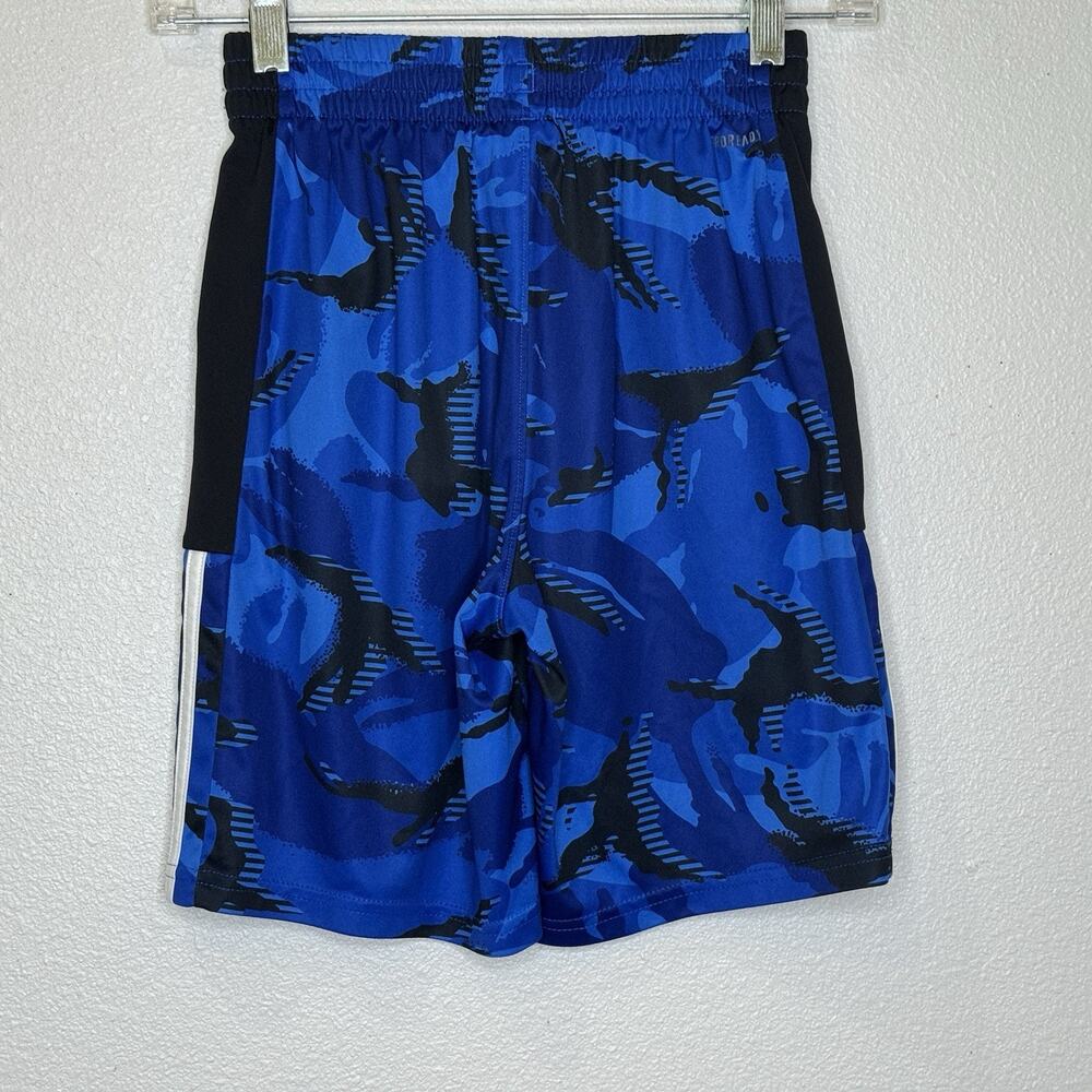 Adidas Basketball Shorts Boys Sz Medium 10-12 Blue Black‎ Elastic Waist Athletic - Picture 4 of 6